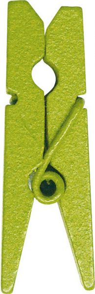 Mini-Klammern Holz Kiwi Grün 3,5cm 12er Pack