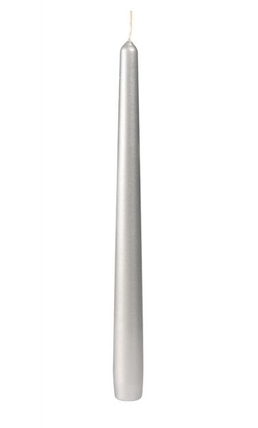 Duni Premium-Spitzkerzen Silber 26cm ca. 7,5 Std. Brenndauer