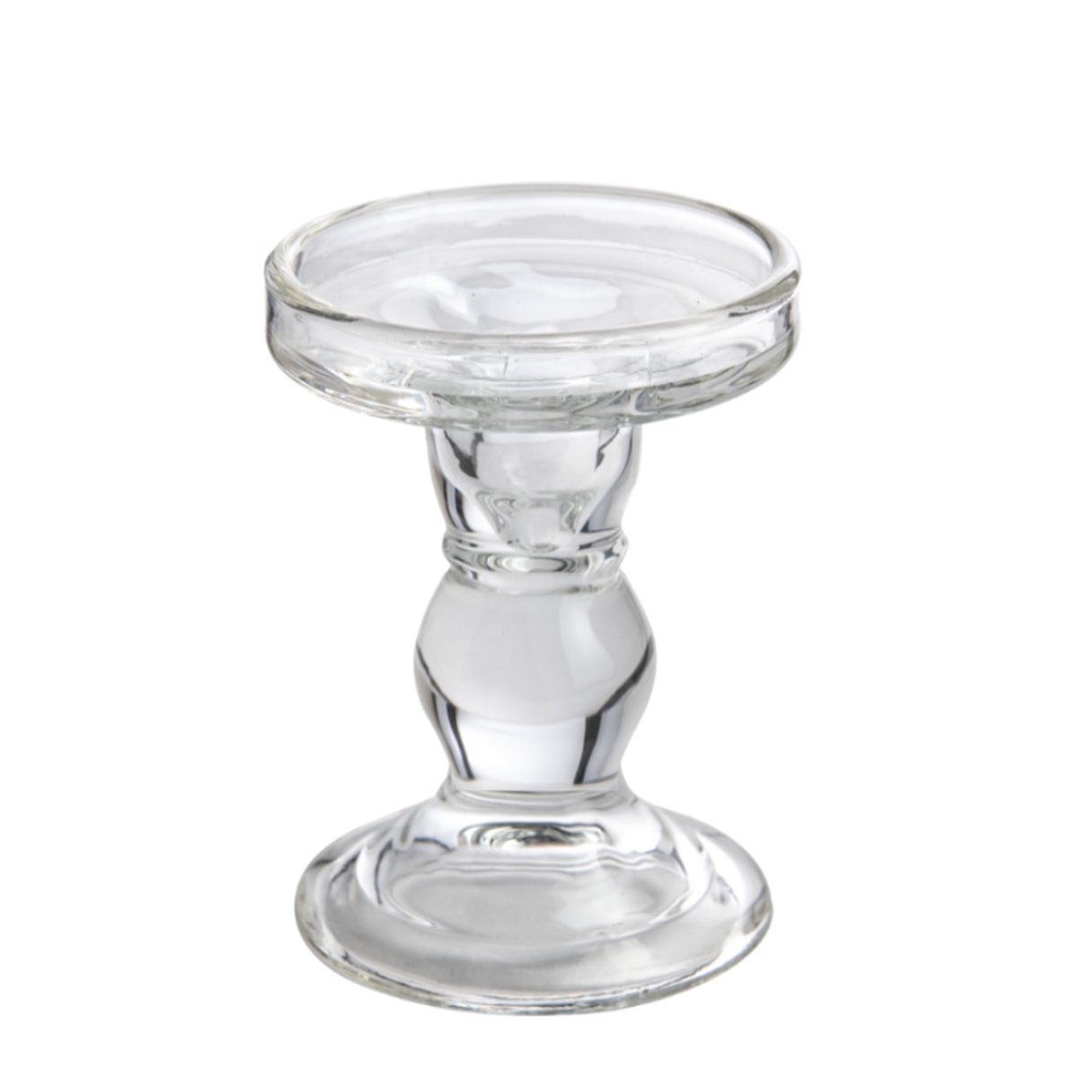 Dual-Kerzenständer für Spitz- oder Stumpenkerzen Glas 11cm