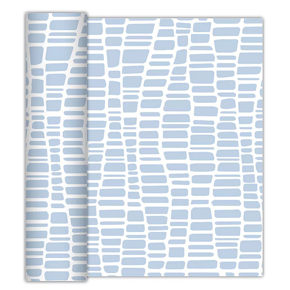 Hellblau Weiß Mozaique 6m stoffähnlich x Airlaid 40cm Tischläufer