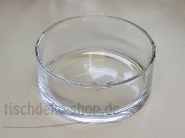 Deko-Schale Glas rund H8cm 19 cm bei Tischdeko-Shop.de
