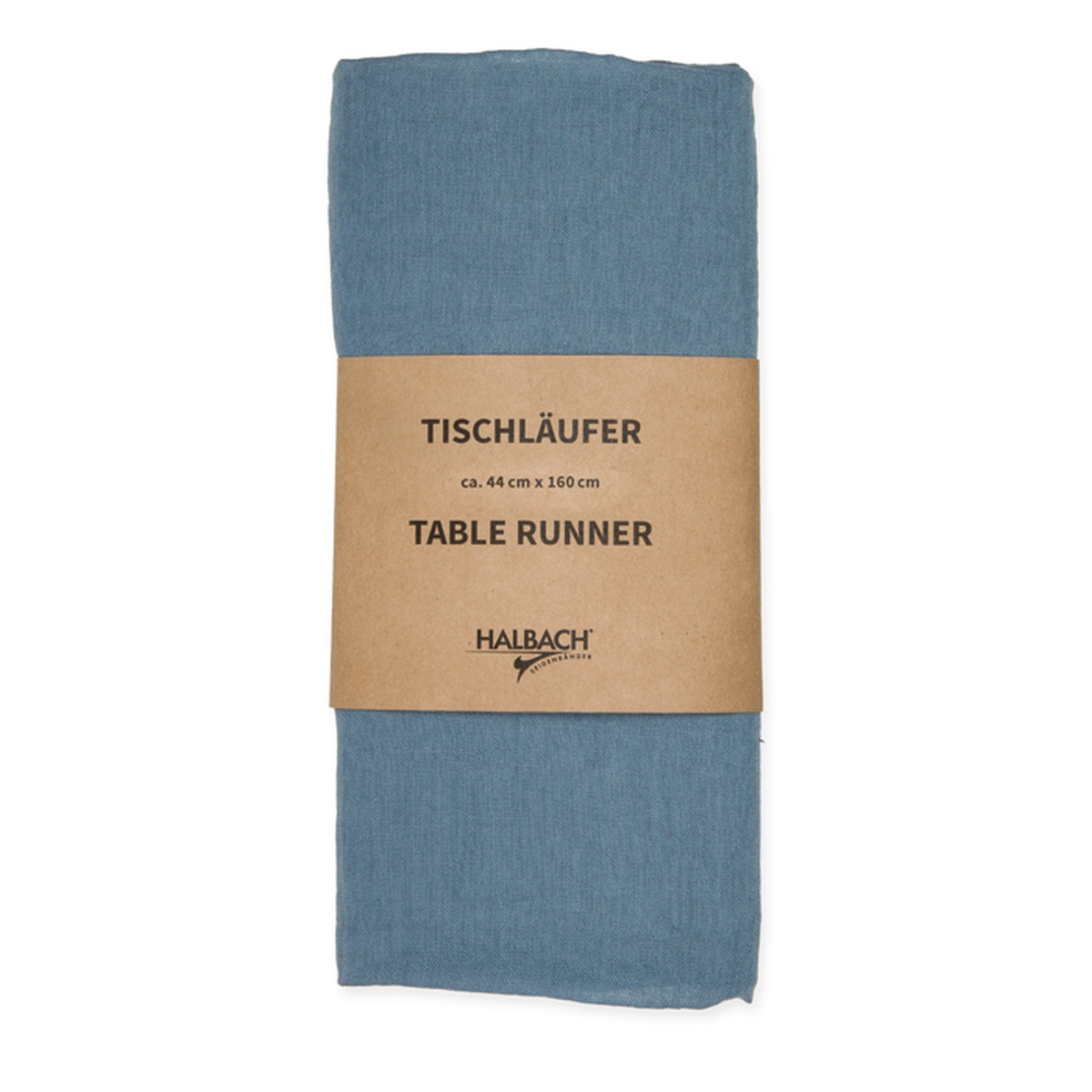 Tischläufer Denim Blue Baumwoll-Optik ultra-weich 44x160 cm
