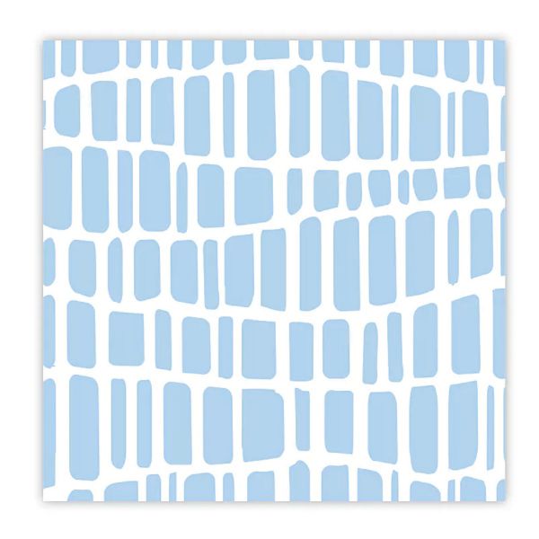 Dinnerserviette AVA Gala Mozaique Hellblau Weiß 40x40cm 25 Stück