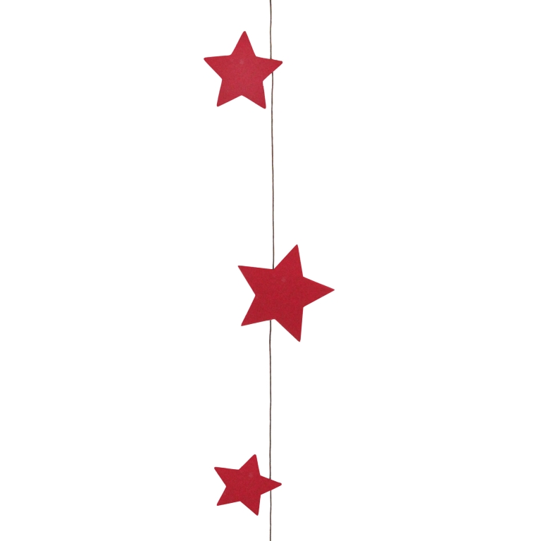 Sternen-Girlande Rot Papier 7x120 cm