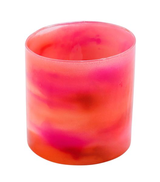 Glas-Windlicht Rot Pink Orange 10cm
