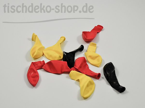 Luft-Ballons Deutschland Schwarz Rot Gold 12 Stk. bei Tischdeko-Shop.de