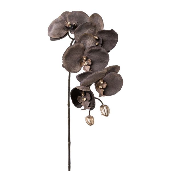 Phalaenopsis Orchidee Kunstblume Anthrazit Taupe 66 cm