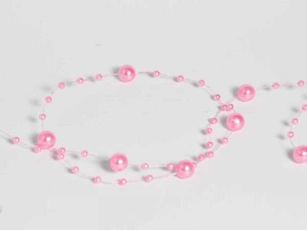 Perlenband Rosa D6mm 15m-Vorteilsrolle