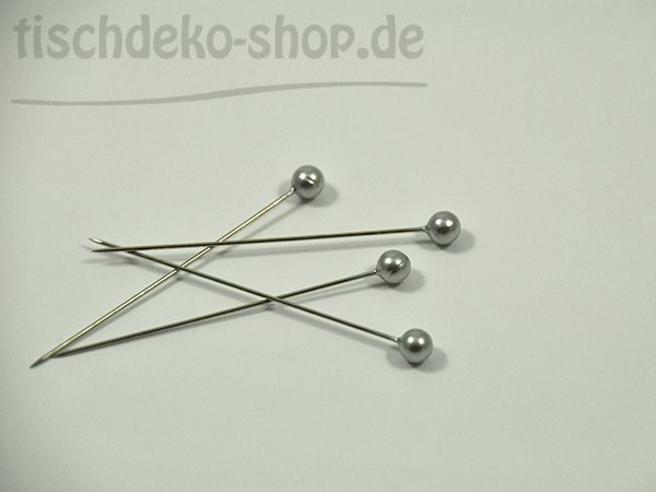 Deko-Nadel mit Perle Silber/Grau Ø 6mm