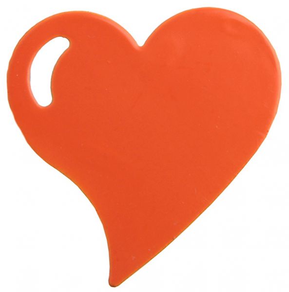 Herz-Clips Orange Metall 4er Set