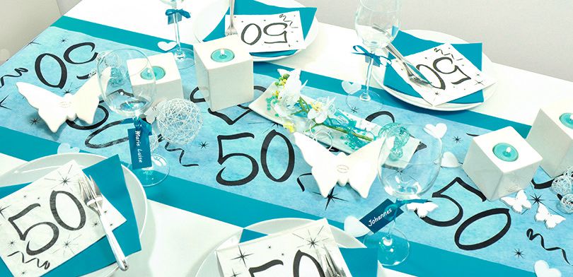Geburtstag Feier 50 Jahre Geburtstag Tischläufer 50