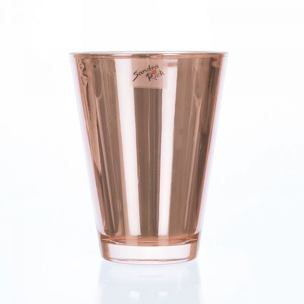 Glas-Vase konisch Kupfer-Rosé 15 x 11cm bei Tischdeko-Shop.de