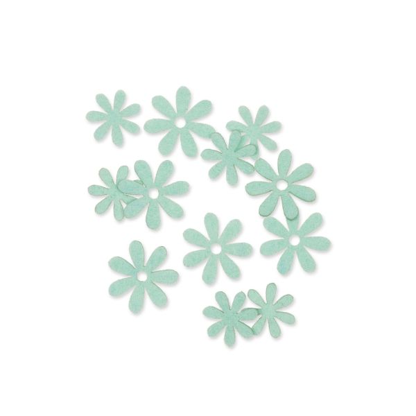 Filzsortiment Blüten Mint 2,2 - 2,8cm 2 Motive 72er-Set