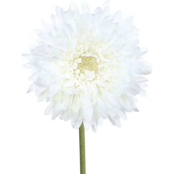 Gerbera Seidenblume Weiß gefüllt 60cm täuschend echt