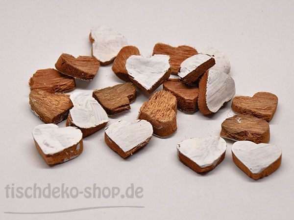 Kokos-Herzen Weiß Streudeko 3,5cm 25 Stück