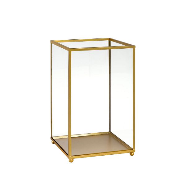 Kerzenhalter Deko-Glas Noble Gold 22 x14 cm bei Tischdeko-Shop.de