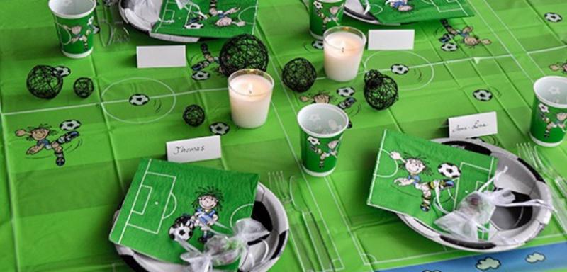 Tischdekoration "Footballstar" zum Kindergeburtstag