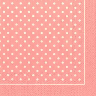 serviette-polka-dots-light-rose-33x33cm-20er-pack
