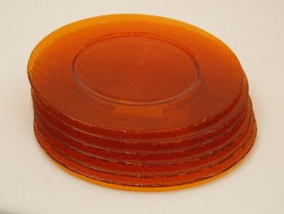 Platzteller Glas Orange Ø 32cm 6er Set
