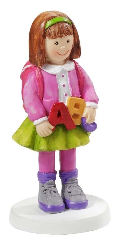 Figur Einschulung Mädchen ABC bunt 8.5 cm