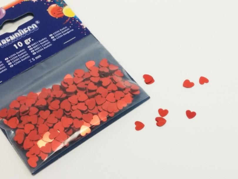 Konfetti Herz Rot 10gr. Beutel - Ideen für das Valentinsdinner