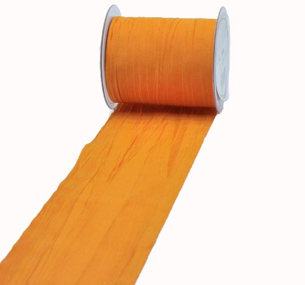 Crash-Taft-Band 15m Vorteilsrolle Orange 10cm - Kürbisdeko 
